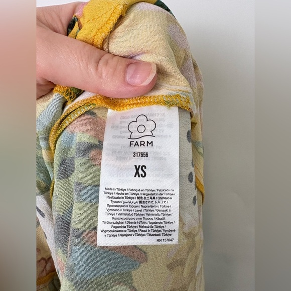 NWT Farm Rio Biriba Yellow Sleeveless Halter Peplum Midi Dress - Picture 8 of 11